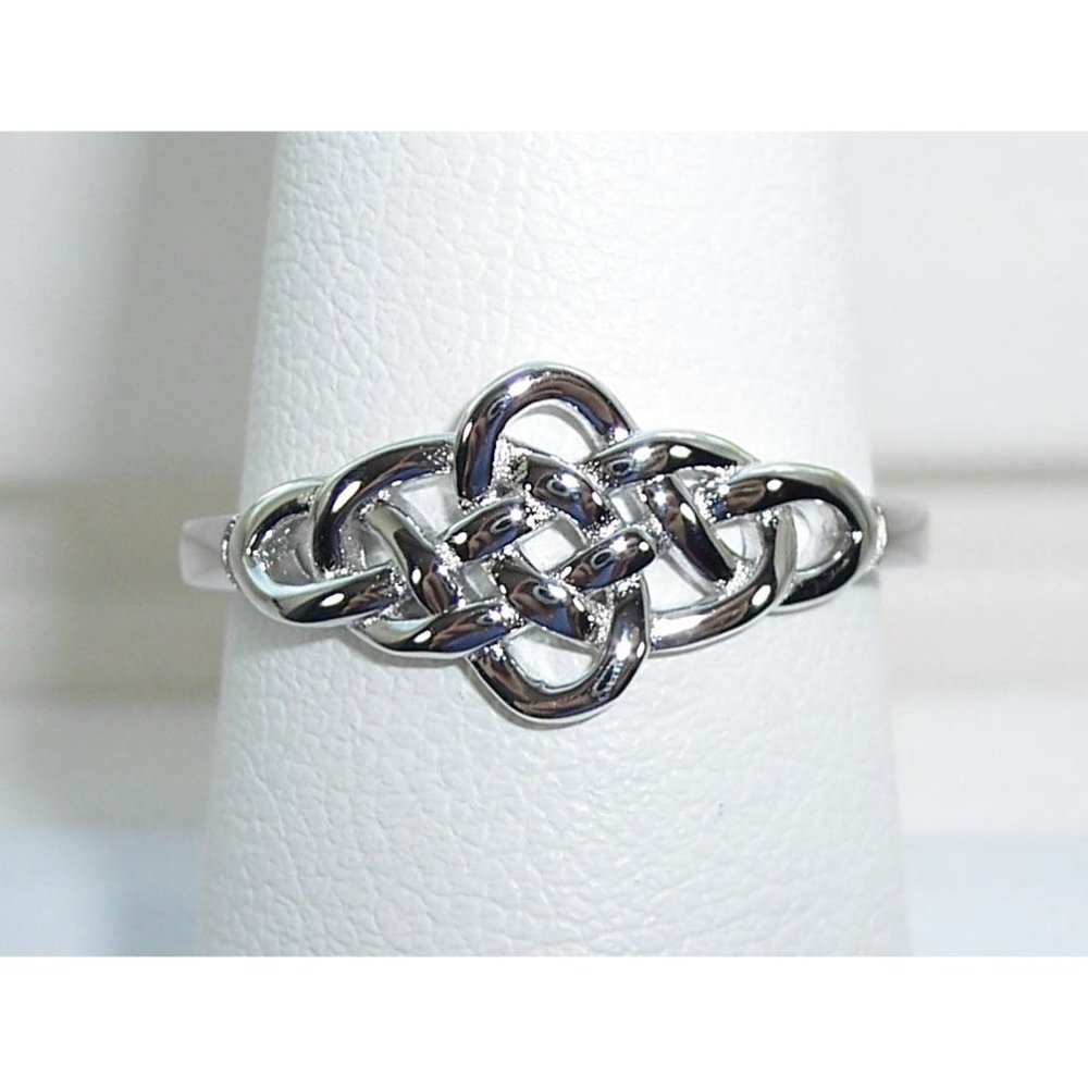 925 STERLING SILVER Dainty Celtic Irish Endless Knot Ring